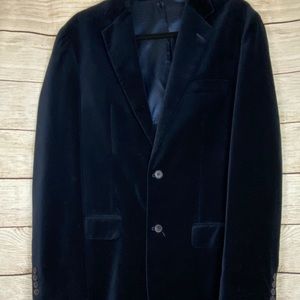 Men blue velvet Blazer